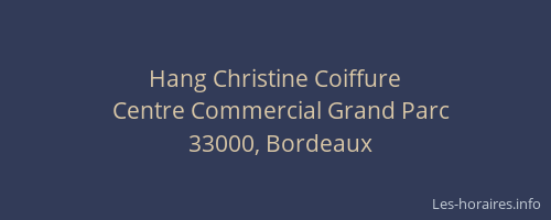 Hang Christine Coiffure