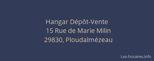 Hangar D&eacute;p&ocirc;t-Vente