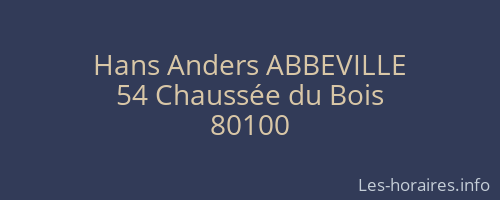 Hans Anders ABBEVILLE