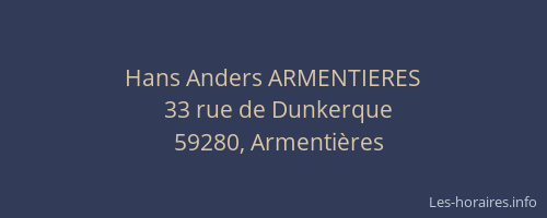 Hans Anders ARMENTIERES