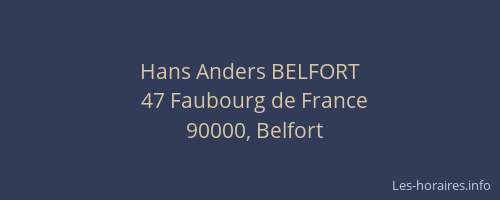 Hans Anders BELFORT