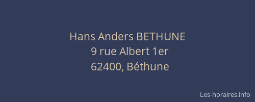 Hans Anders BETHUNE