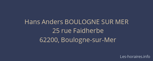 Hans Anders BOULOGNE SUR MER