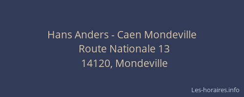 Hans Anders - Caen Mondeville