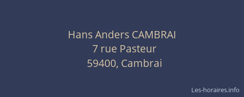 Hans Anders CAMBRAI