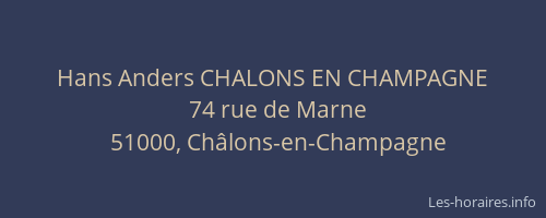 Hans Anders CHALONS EN CHAMPAGNE