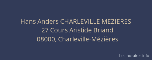 Hans Anders CHARLEVILLE MEZIERES
