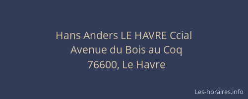 Hans Anders LE HAVRE Ccial