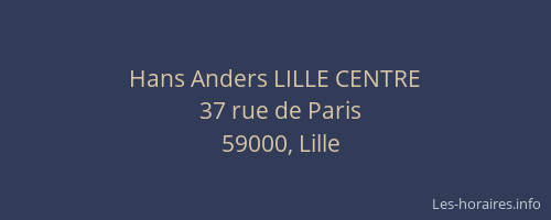 Hans Anders LILLE CENTRE