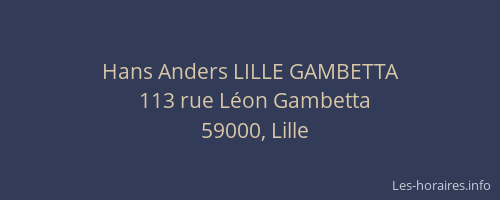 Hans Anders LILLE GAMBETTA