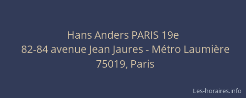 Hans Anders PARIS 19e