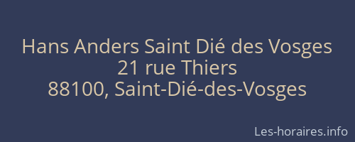 Hans Anders Saint Dié des Vosges