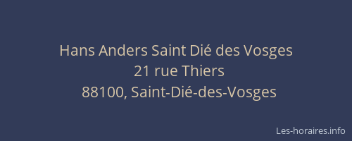 Hans Anders Saint Di&eacute; des Vosges