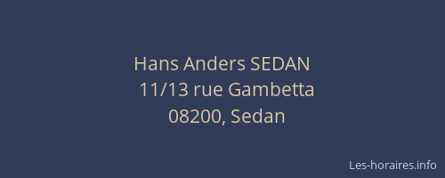 Hans Anders SEDAN