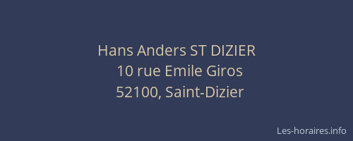 Hans Anders ST DIZIER