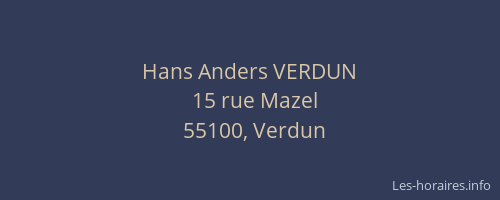 Hans Anders VERDUN