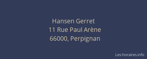 Hansen Gerret