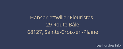 Hanser-ettwiller Fleuristes