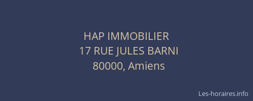 HAP IMMOBILIER