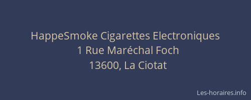 HappeSmoke Cigarettes Electroniques