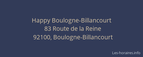 Happy Boulogne-Billancourt