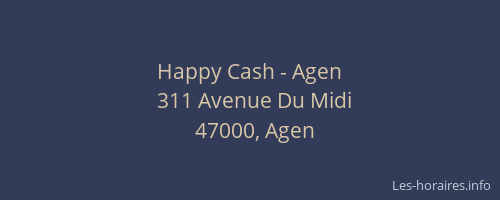 Happy Cash - Agen