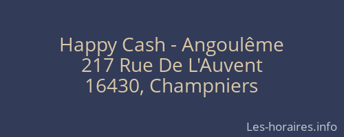 Happy Cash - Angoulême