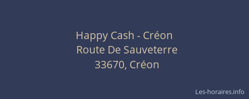 Happy Cash - Cr&eacute;on