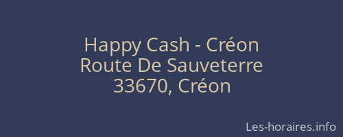 Happy Cash - Créon