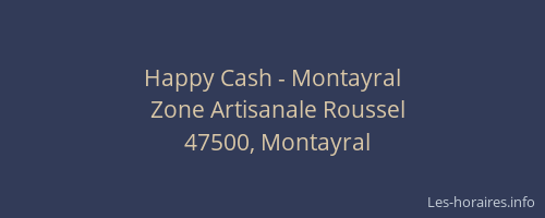 Happy Cash - Montayral