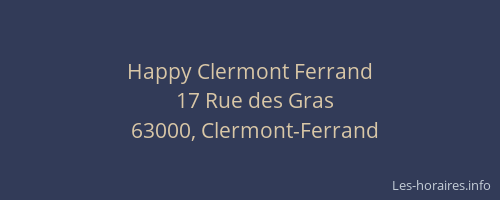 Happy Clermont Ferrand