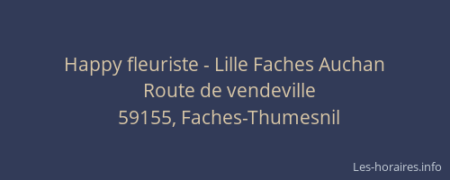 Happy fleuriste - Lille Faches Auchan