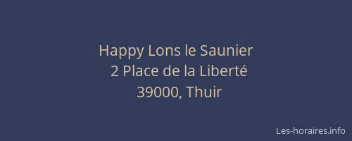 Happy Lons le Saunier
