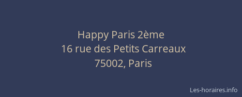 Happy Paris 2ème