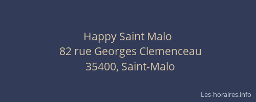 Happy Saint Malo