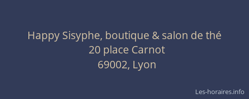 Happy Sisyphe, boutique & salon de thé