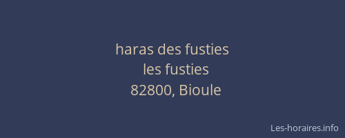 haras des fusties