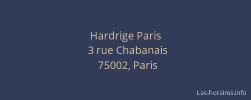 Hardrige Paris