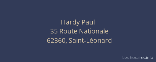 Hardy Paul