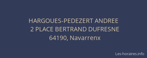 HARGOUES-PEDEZERT ANDREE