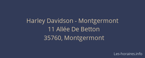 Harley Davidson - Montgermont