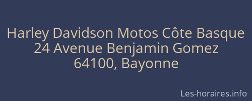 Harley Davidson Motos Côte Basque