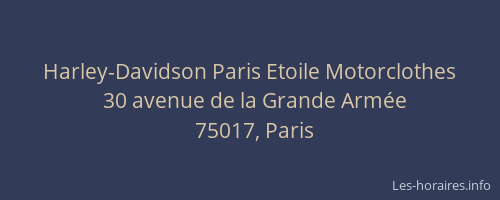 Harley-Davidson Paris Etoile Motorclothes