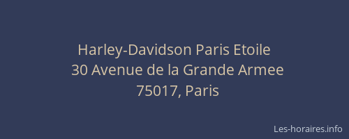 Harley-Davidson Paris Etoile