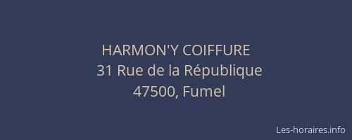 HARMON'Y COIFFURE