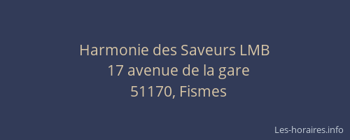 Harmonie des Saveurs LMB