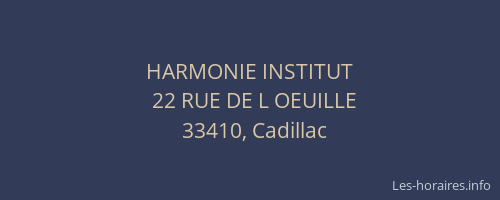 HARMONIE INSTITUT