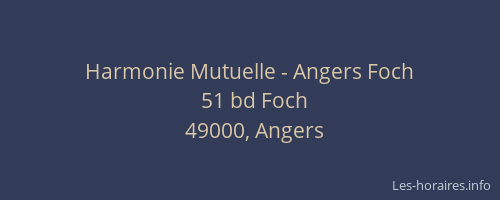 Harmonie Mutuelle - Angers Foch