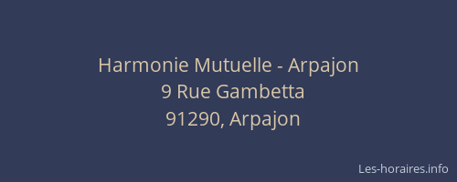 Harmonie Mutuelle - Arpajon