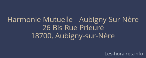 Harmonie Mutuelle - Aubigny Sur Nère